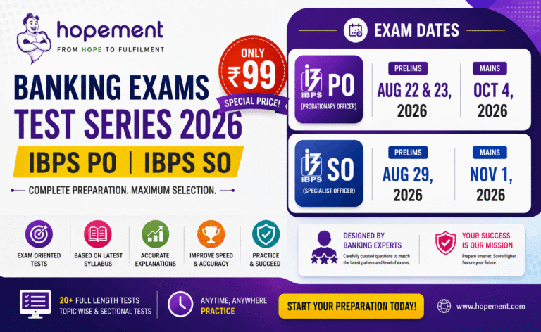 IBPS PO | IBPS CLERK | IBPS SO 2026 test series