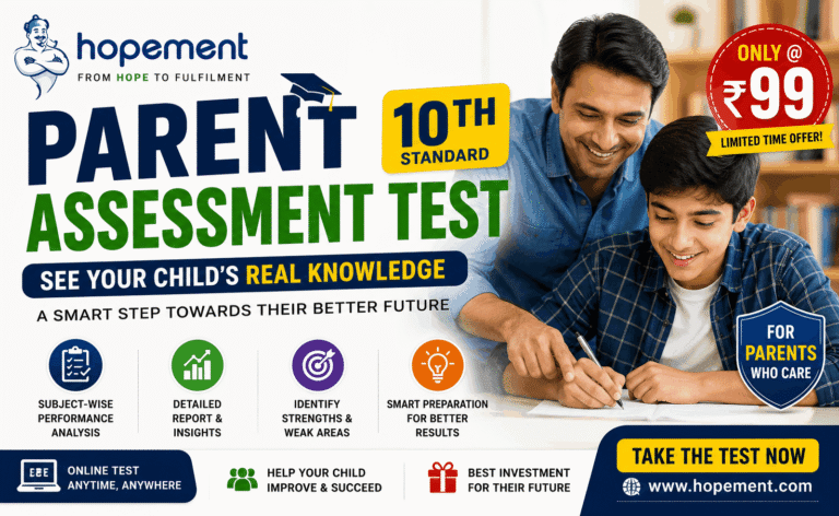 Parent Assessment TEST- Matric lavel
